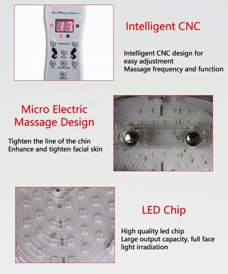 電圧 110V-240V 7 色 LED フェイスマスク 皮膚の固定と緊縮のための光療法