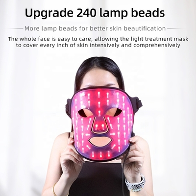 ポータブル シリコン LED フェイスマスク 皮膚ケア 4 カラー 固める 首/喉のしわ除去剤