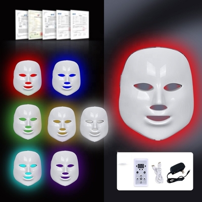 7 色 LED マスク プラグ CN 型 抗 むくみ 赤光療法 防水 NO